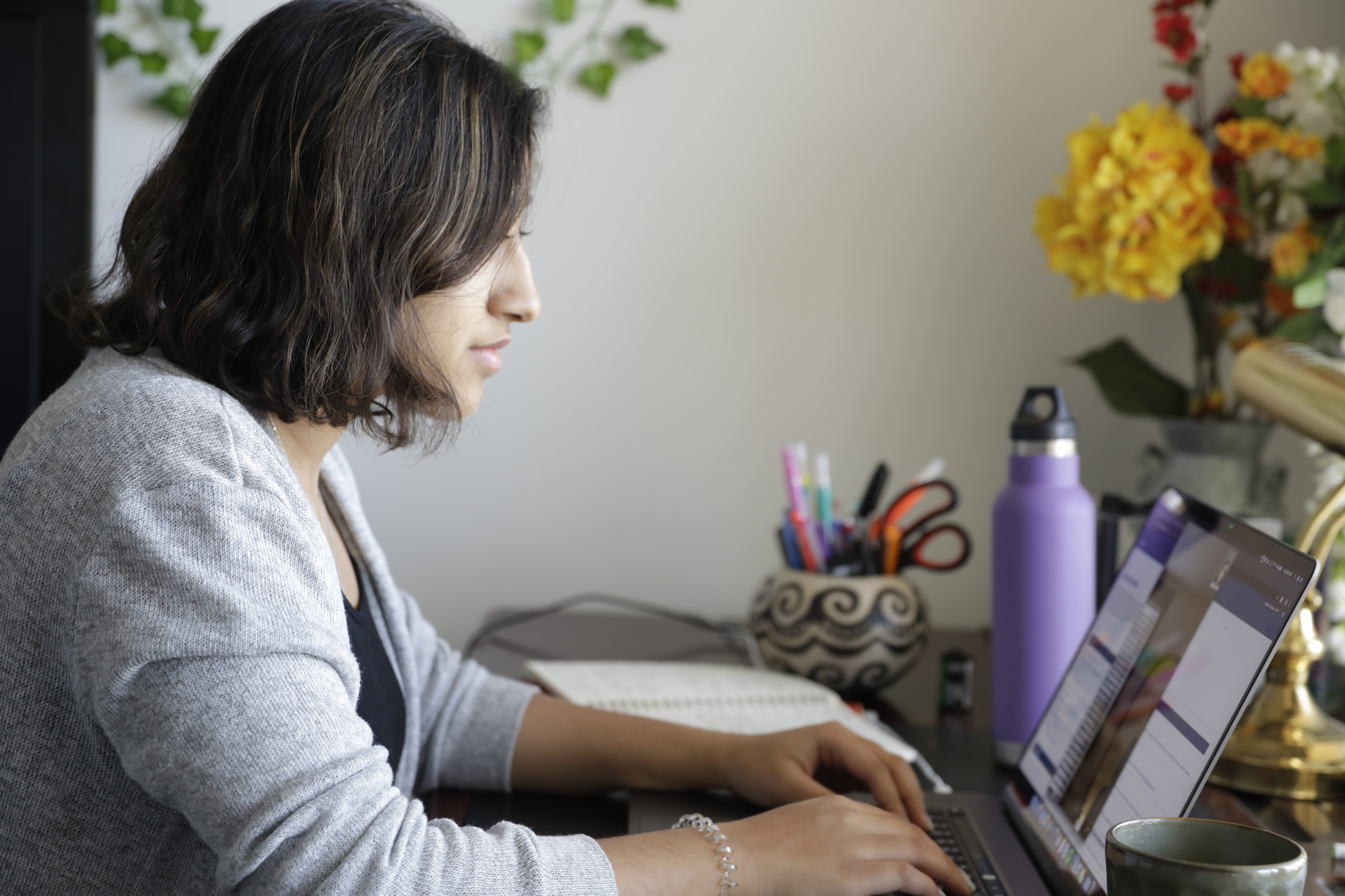 Student learning online