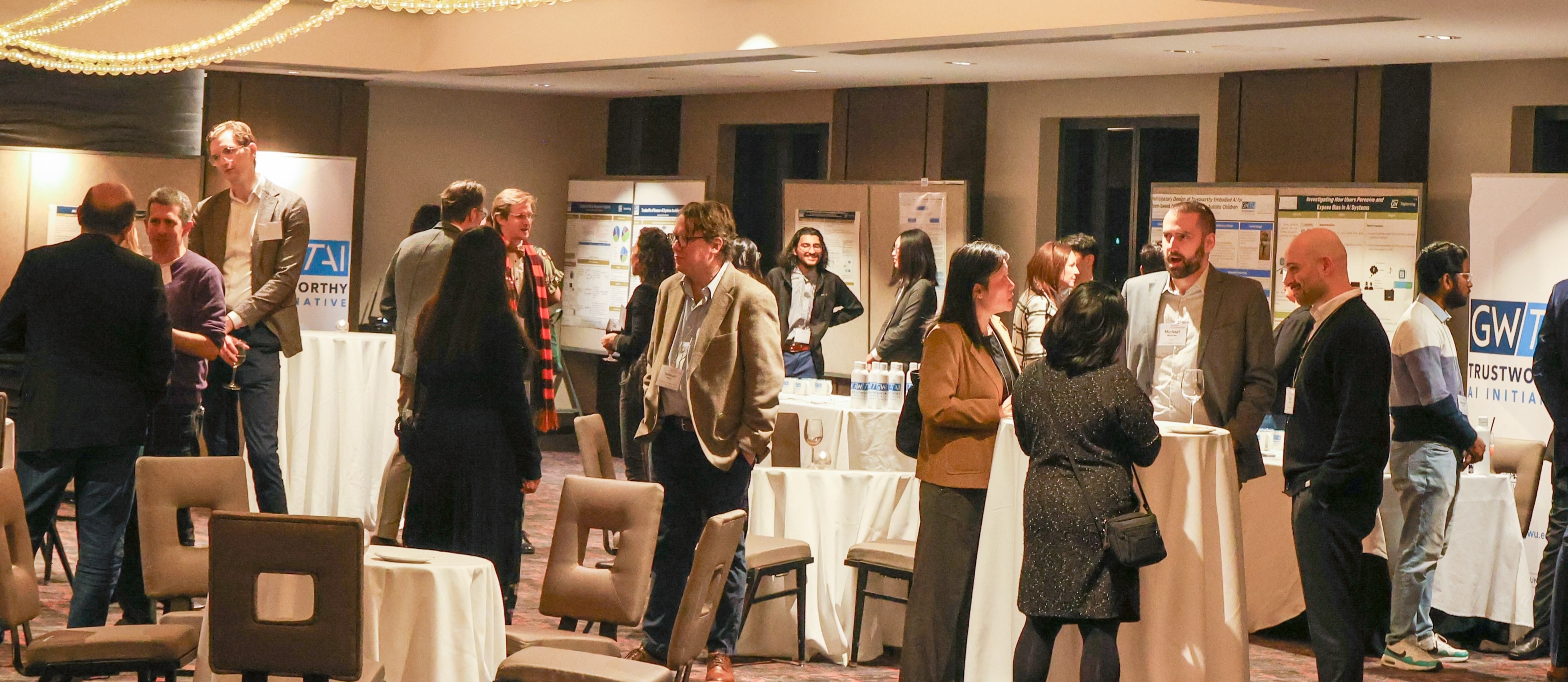 GW TAI reception attendees networking