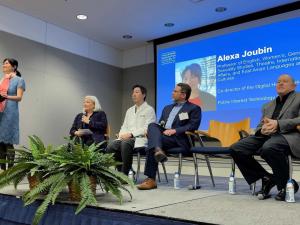 Professor Joubin speaking at the 2025 GW Leadership Forum.