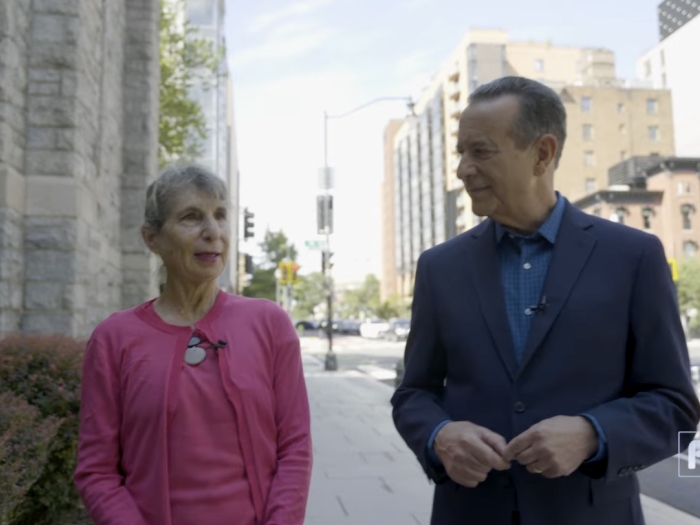 Still of Susan Ariel Aaronson and Mike Walter from CGTN America interview
