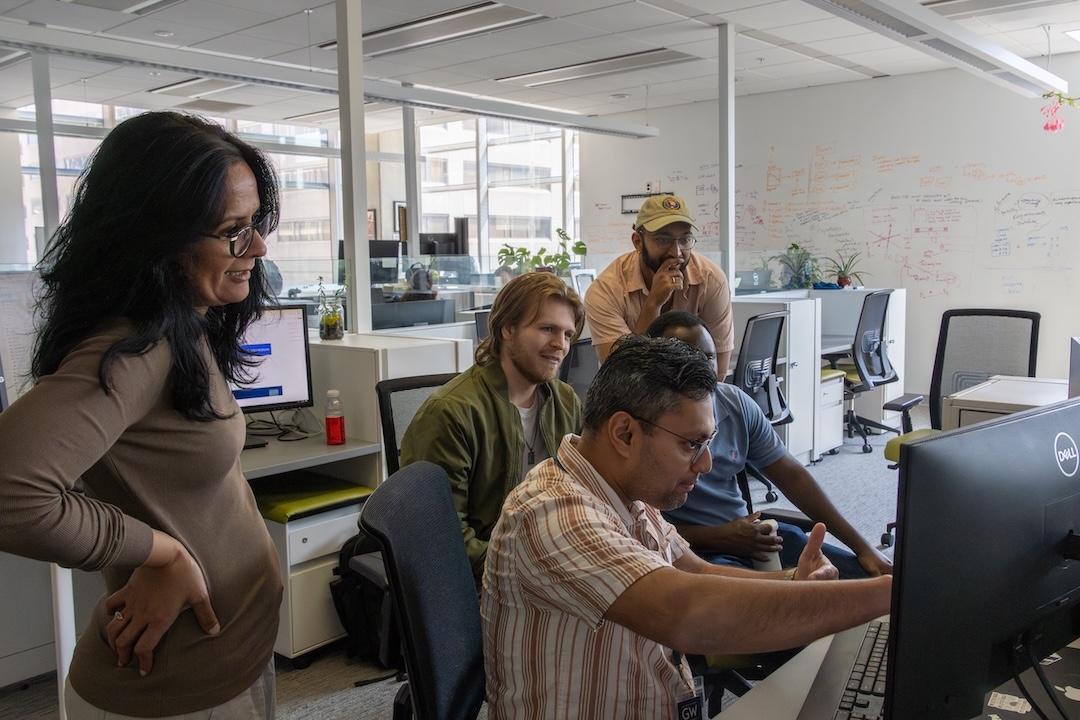 Group of people in a computer lab